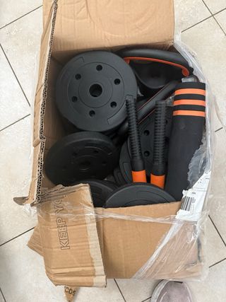 Juego Mancuernas y Barra 20kg