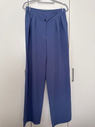 Pantalones anchos azules