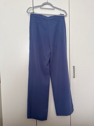 Pantalones anchos azules