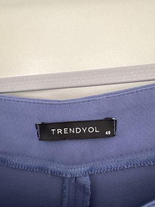 Pantalones anchos azules