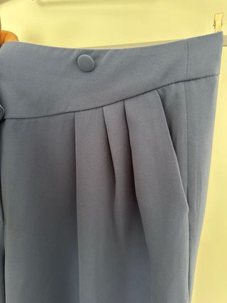 Pantalones anchos azules
