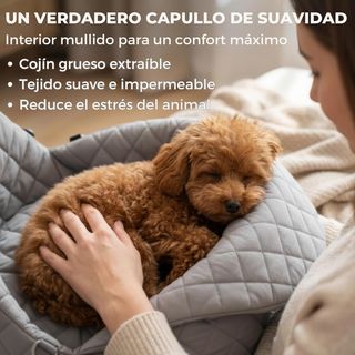 Transportín para Perro Coche Asiento Cojín