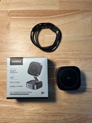 Cargador Inalámbrico UGREEN Qi2 15W 2 en 1