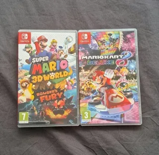 Mario Kart 8 Deluxe y Super Mario 3d World switch