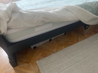 Estructura de cama individual negra