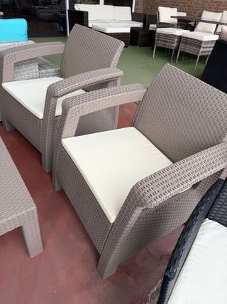 Conjunto Terraza Ratán Beige