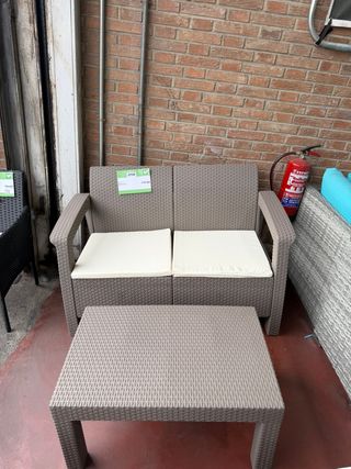 Conjunto Terraza Ratán Beige
