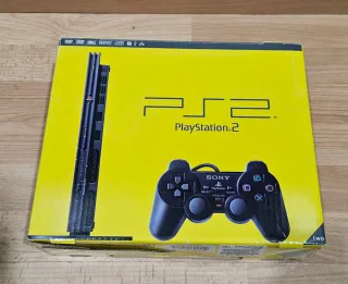 Consola PS2 Slim Negra + Caja, Mando y Cables
