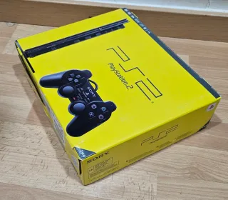 Consola PS2 Slim Negra + Caja, Mando y Cables