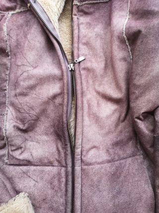 Chaqueta forrada marrón y beige