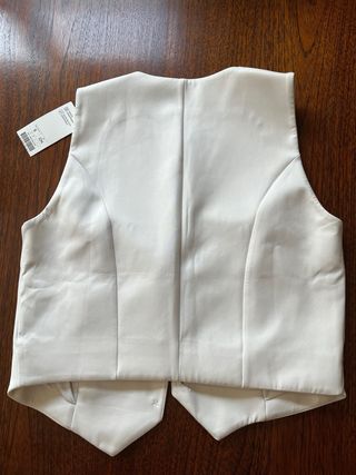 Chaleco Oysho Blanco Talla S