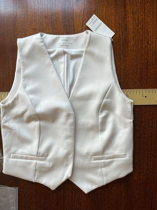 Chaleco Oysho Blanco Talla S