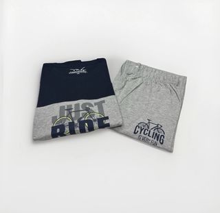 Pigiama Uomo Mastrobiaco Cotone Blu/Grigio