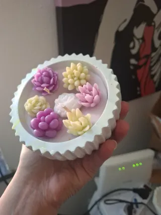 Candela decorativa floreale