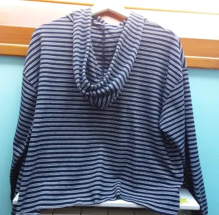 Sudadera Hollister Rayas Azul y Blanco