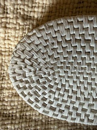 Cestino Ovale in Paglia Bianco