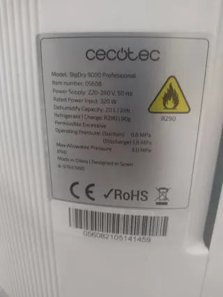 Cecotec Big Dry 9000 Deshumidificador Profesional