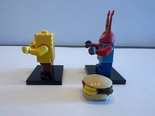 Minifigura Lego Bob Esponja y Sr. Cangrejo