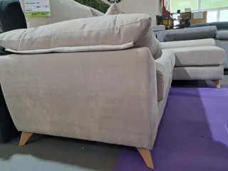 Sofá Chaislongue Melissa Beige/Gris