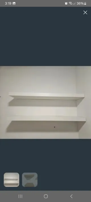 Pack 2 Estanterías nuevas Ikea Blancas 110x26cm