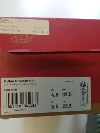 Deportivas Puma mujer grises