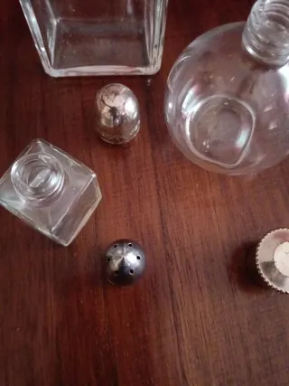 Set 3 Bottigliette Vetro Vintage