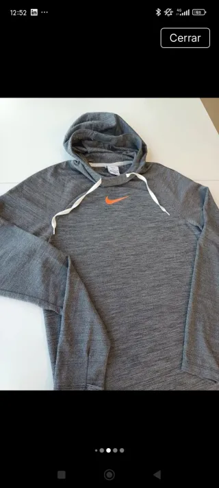 Sudadera Nike técnica gris Talla S + perfume nike