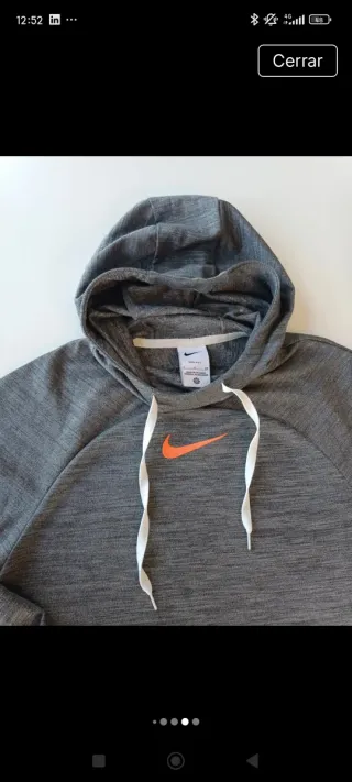 Sudadera Nike técnica gris Talla S + perfume nike