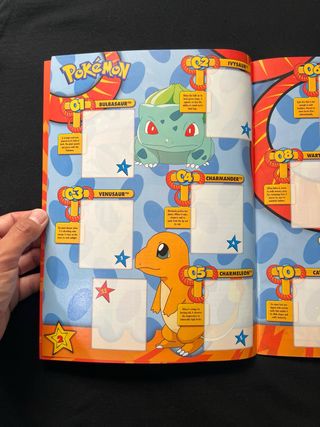 A ESTRENAR! Pokémon Sticker Álbum Merlin 1999