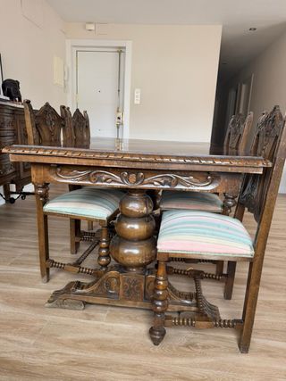 Mesa rústica vintage madera maciza