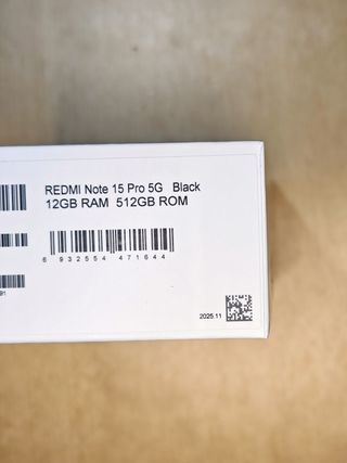 Xiaomi Redmi Note 15 Pro 5G 512GB Negro PRECINTADO
