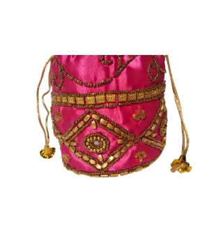 Bolso de fiesta, bolso fucsia, bolso etnico, bolso