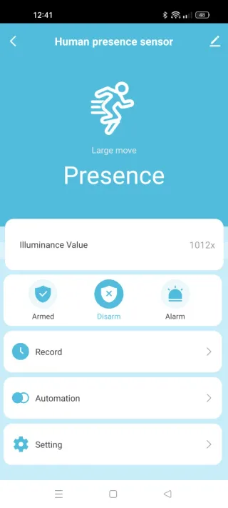 Detector de presencia y vibración