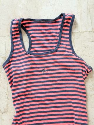 Camiseta tirantes rayas vintage Lacoste