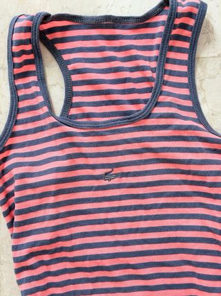 Camiseta tirantes rayas vintage Lacoste