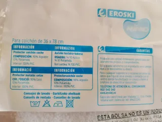 Protector colchón coche bebé Eroski MiMo 50x100cm