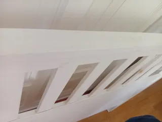 Cabecero de cama de madera blanco