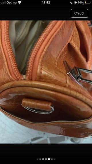 Borsa arancione vintage nuova