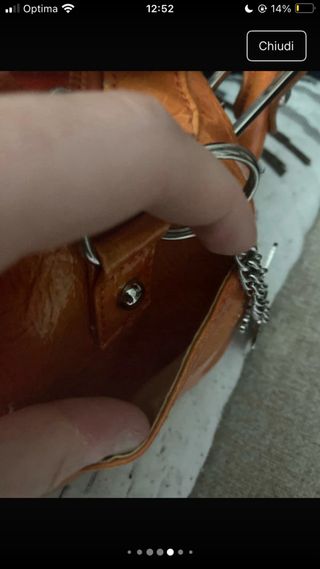 Borsa arancione vintage nuova