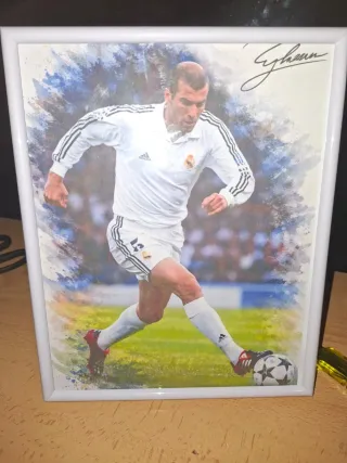 Cuadro Zidane Real Madrid Hecho a Mano