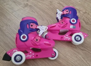 Patines Oxelo Play 3 Rosa/Lila Talla 26-28 + casco