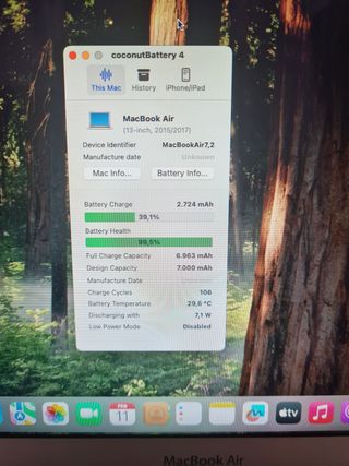 MacBook Air I7 8GB RAM 512GB SSD Portátil APPLE