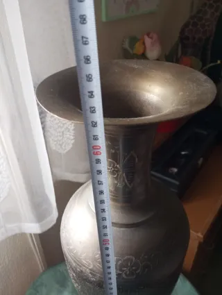 Jarrón antiguo de bronce 62cm