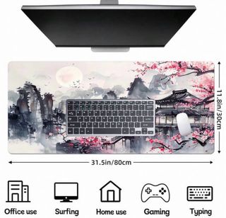 Alfombrilla de escritorio grande diseño japonés