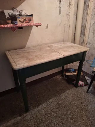 Mesa Antigua S.XIX Mármol y Madera