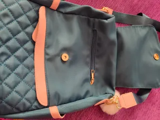 Mochila y bolso verde azulado, antirrobo