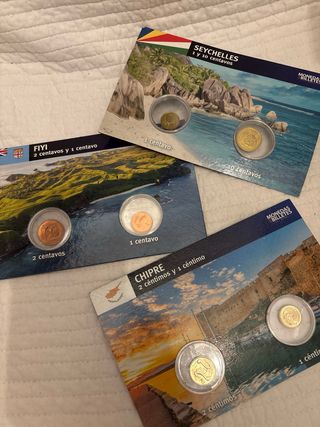 Lotes de monedas de Seychelles, Fiyi y Chipre