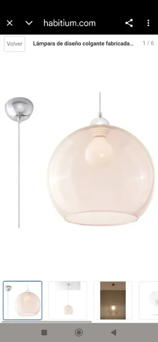 Lampada a sospensione in cristallo rosa