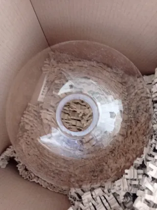 Lampada a sospensione in cristallo rosa