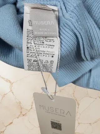 Cardigan Mujer Azul Talla L Cremallera